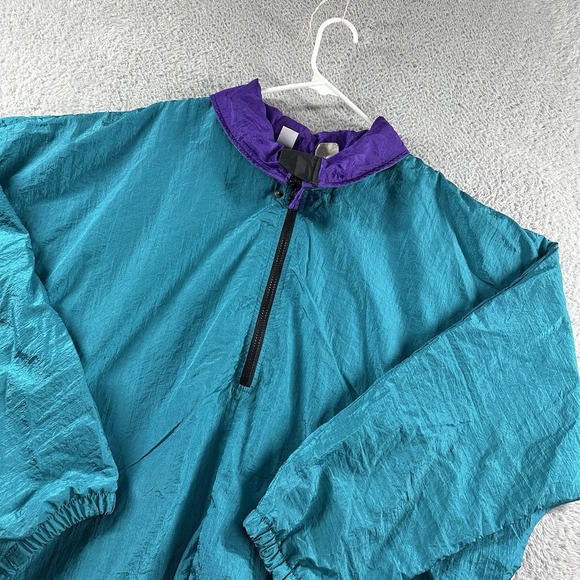 Vintage‎ 80s 90s Gore Tex Windbreaker Jacket Mens XL Half Zip Blue Lined Retro - Picture 1 of 15